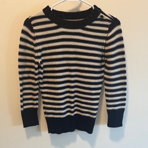 American Eagle Striped Navy and White Sweater - Picture 1 of 4